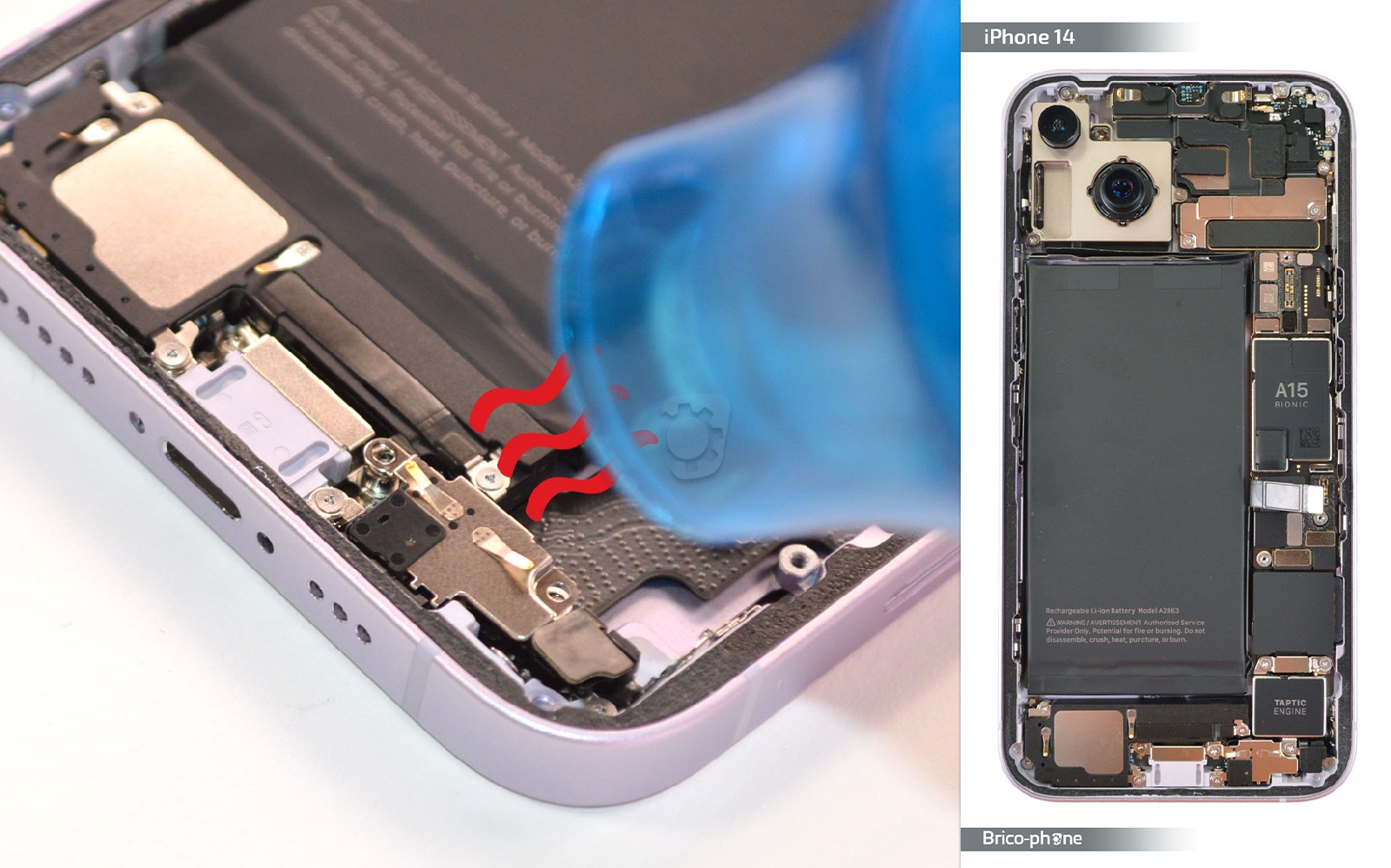 Comment changer le connecteur de charge sur iPhone 14 photo 2